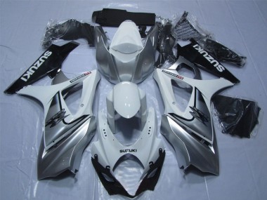 Bianco Argento Nero Carene Moto & Plastica Moto Suzuki GSXR 1000 K7 07-08