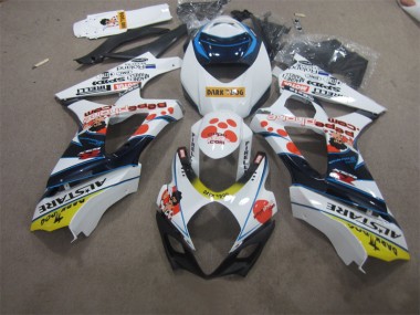 Bianco Blu Dark Dog Carene Moto Suzuki GSXR 1000 K7 07-08