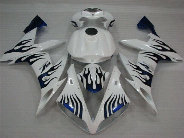 Bianco Blu Fiamma Carene Moto Yamaha R1 04-06