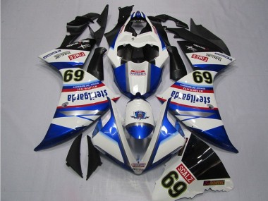 Bianco Blu Sterilgarda SCALZ 69 Carene Moto Yamaha R1 09-11