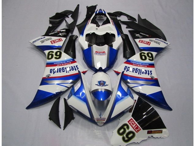 Bianco Blu Sterilgarda SCALZ 69 Carene Moto Yamaha R1 09-11