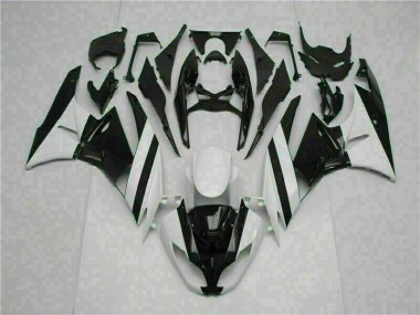 Bianco Nero ABS Kits Carena Moto Kawasaki ZX6R 09-12