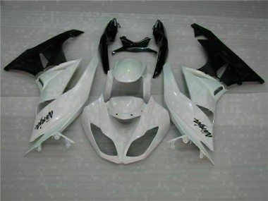 Bianco Nero ABS Kits Carenatura Moto Kawasaki ZX6R 09-12