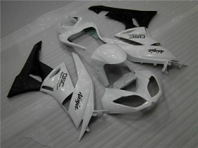 Bianco Nero Ninja Carene Moto Kawasaki ZX6R 09-12