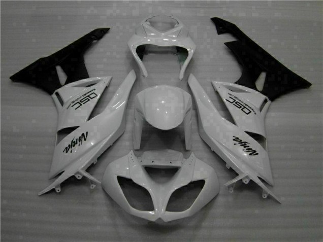 Bianco Nero Ninja Carene Moto Kawasaki ZX6R 09-12