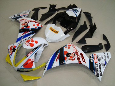 Bianco Nero Pepe Phone Carene Moto Yamaha R1 09-11