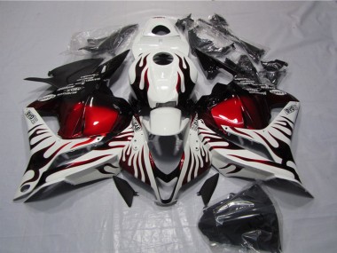 Bianco Nero Rosso Fiamma Carene Moto Honda CBR 600 RR 09-12