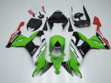 Bianco Nero & Verde Carene Moto Kawasaki ZX10R 08-10