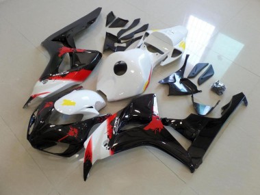 Bianco Nero con No Adesivo Carene Moto Honda CBR 1000 RR 06-07