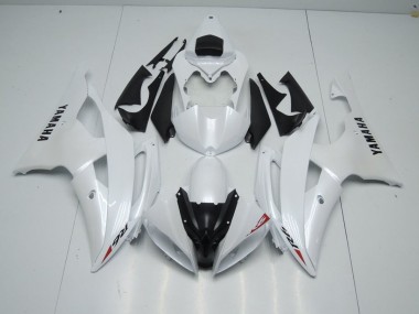 Bianco Perla & Rosso Adesivo Carene Moto Yamaha R6 08-16