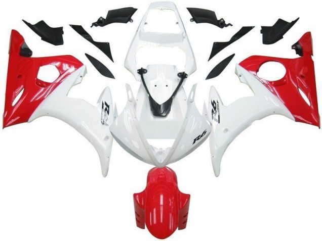 Bianco Rosso Carene Moto Yamaha R6 03-05