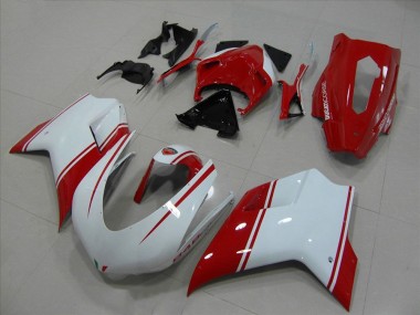 Bianco & Rosso Corsa Versione Carene Moto Ducati 848 1098 1198 07-14