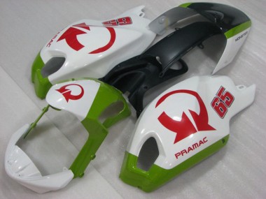 Bianco Rosso PRAMAC 65 Carene Moto Ducati Monster 696 08-12