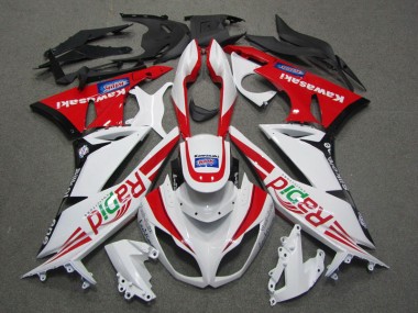 Bianco Rosso Rapid Carene Moto Kawasaki ZX6R 09-12