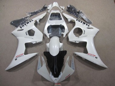 Bianco con Nero Decal Carene Moto Yamaha R6 03-05