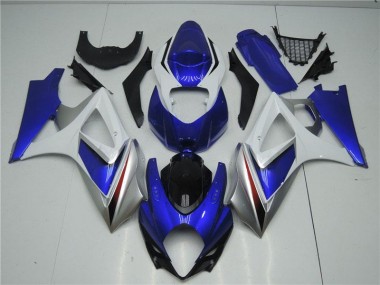 Blu Bianco ABS Kits Carenatura Moto Suzuki GSXR 1000 K7 07-08