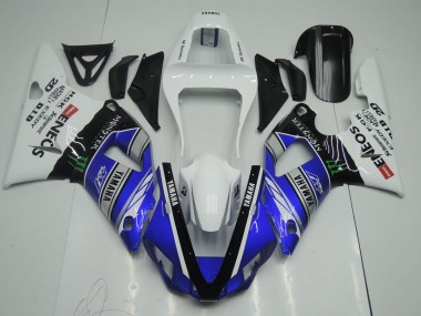 Blu Bianco ENEOS Monster Carene Moto Yamaha R1 00-01