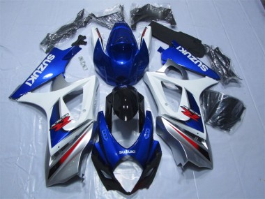 Blu Bianco Kit Carene Moto Suzuki GSXR 1000 K7 07-08