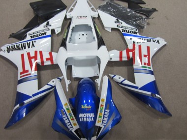 Blu Bianco Motul Fiat Kit Carenatura Motocicletta Completo ABS Yamaha R1 02-03