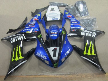 Blu Nero Graves 1 Carene Moto Yamaha R1 02-03