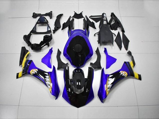 Blu Nero Kits Carenatura Moto Iniezione Yamaha R1 15-19