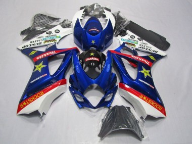 Blu Rosso Rockstar Carene Moto Suzuki GSXR 1000 K7 07-08