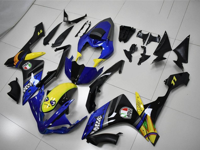 Blu Squalo Carene Moto Yamaha R1 07-08