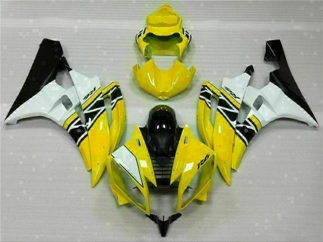 Giallo Bianco Nero Plastica Moto Yamaha R6 06-07