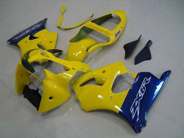 Giallo Blu Carene Moto Kawasaki ZX6R 00-02