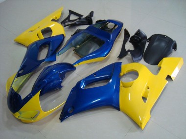 Giallo Blu Kit Completo Carenatura Moto ABS Yamaha R6 98-02