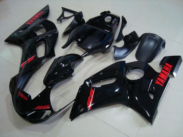 Lucido Nero Rosso Decalcomanie Kits Carenatura Moto Completa Yamaha R6 98-02