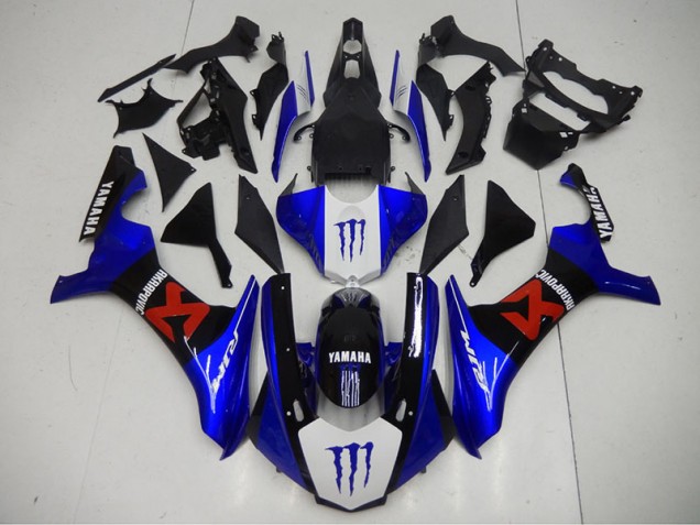 Nero Blu Carene Moto & Plastica Moto Yamaha R1 15-19