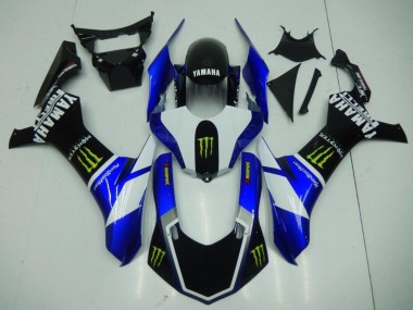 Nero Blu Monster Carene Moto Yamaha R1 15-19