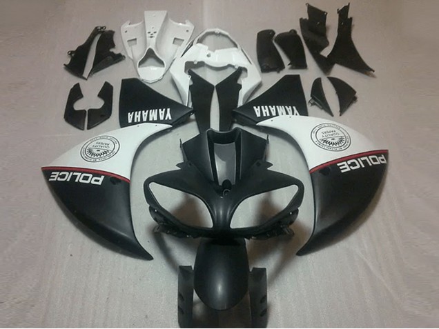 Nero Opaco Bianco Carene Moto Yamaha R1 12-14