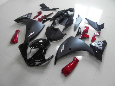 Nero Opaco Rosso Carene Moto Yamaha R1 09-11