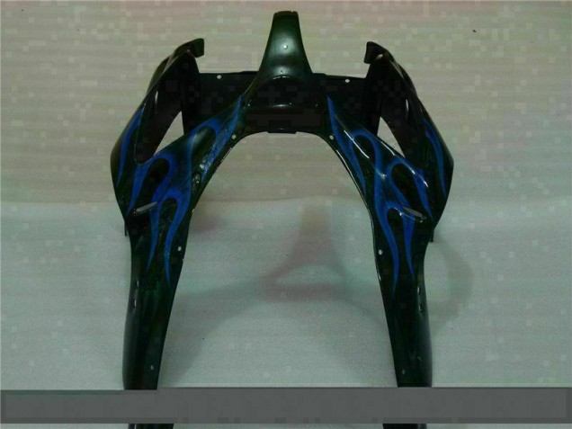 Nero con Blu Fiamma Carene Moto Kawasaki ZX6R 00-02