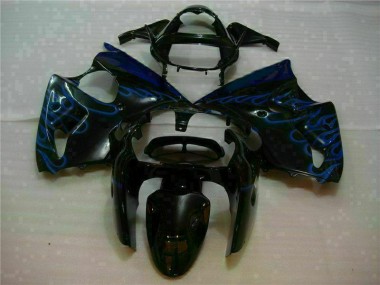 Nero con Blu Fiamma Carene Moto Kawasaki ZX6R 00-02