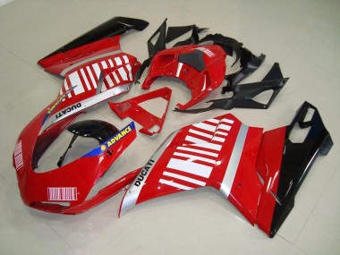 Rosso Bianco Carene Moto & Plastica Moto Ducati 848 1098 1198 07-14