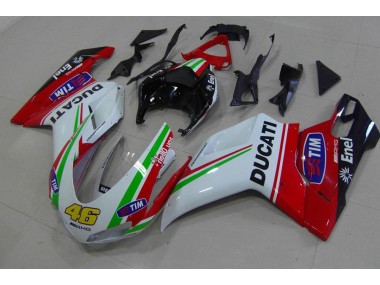 Rosso Bianco Giallo 46 Carene Moto Ducati 848 1098 1198 07-14