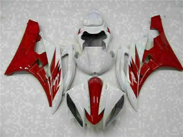 Rosso Bianco Kit Completo Carenatura Moto ABS Yamaha R6 06-07