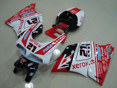 Rosso Bianco Xerox 21 ABS Kit Carenatura Moto Ducati 748 916 996 996S 93-05