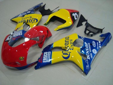 Rosso Giallo Blu Corona Corsa Carene Moto Suzuki GSXR 1000 K1 00-02