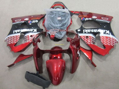 Rosso Kits Carenatura Motocicletta Completo ABS Kawasaki ZX6R 00-02