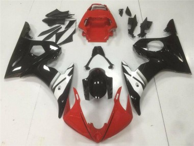 Rosso Nero Bianco Carene Moto Yamaha R6 03-05