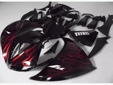 Rosso Nero Fiamma Carene Moto Yamaha R1 12-14