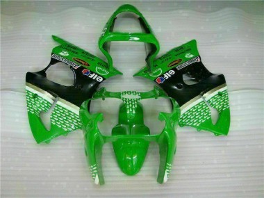 Verde Nero ABS Kit Carenatura Moto Kawasaki ZX6R 00-02