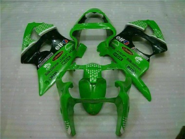 Verde Nero ABS Moto Plastica & Moto Carena Kawasaki ZX6R 00-02